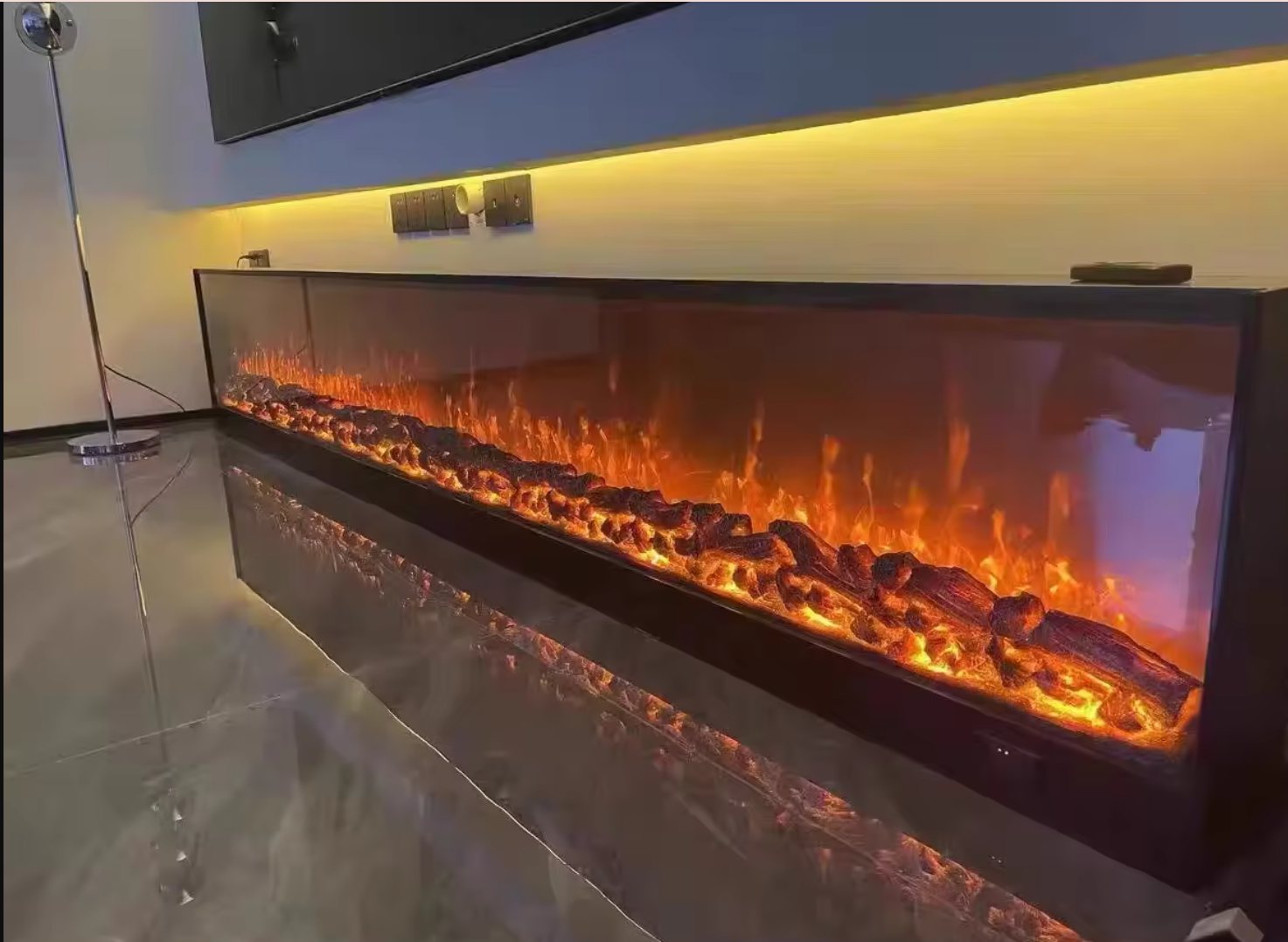 Long & Elegant Electric Fireplaces in Pakistan