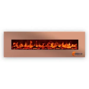 Electric Fireplaces without Heater - Rose Gold