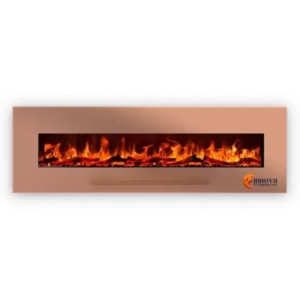 Electric Fireplaces with Heater - Rose Gold