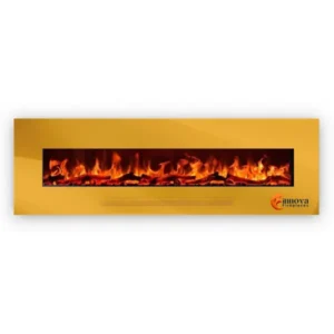 Electric Fireplaces with Heater - Golden