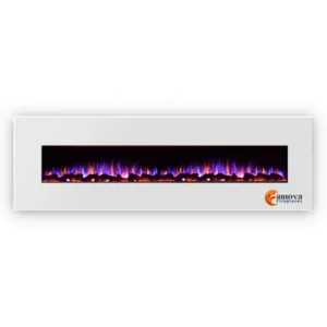 Electric Fireplaces without Heater Multi Color - White